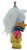 Russ Berrie & Co Russ Berrie Happy Birthday 5" Troll #18317 (Light Blue Hair), a plush troll doll with light blue hair, wearing a colorful outfit and a birthday hat.