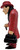 Applause 1990 Disney Dick Tracy Alphonse "Big Boy" Caprice 3.75" PVC Figure, side view of a detailed collectible figurine depicting the character in a red suit and hat, holding a briefcase and a gun.