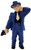 Applause 1990 Disney Dick Tracy Itchy 3.75-inch PVC figure, character dressed in a blue suit and hat, black shirt, polka dot tie, glasses, holding a gun, and striking a confident pose.