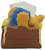 Applause The Berenstain Bears Papa Bear Reading 2.25 inch PVC Figure, colorful collectible figurine of Papa Bear holding a book from the Berenstain Bears series.