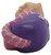 OAA 1985 Cabbage Patch Kids Koosas Cat Sleeping Pep PVC Figure (Pastel Clothes), pastel-colored figure of a sleeping cat with stripes and a purple body.