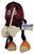 Applause California Raisins 1987 California Raisins Ben Indasun Bendables Plush Figure, plush raisin character holding a golf club with a tag attached.