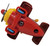McDonald's Happy Meal Toy 1990 Disney TaleSpin Molly’s Biplane, loose plastic toy with red body, yellow engine, blue propeller, and rust-colored wings and tail in a vintage style.