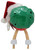 M&M's Talking Animated Christmas Candy Dish - Red M&M figure only, wearing a Santa hat, with plastic legs and shoes, designed as a holiday-themed decorative candy dispenser.