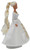McDonald's Happy Meal Toy 1997 Barbie #1 Wedding Rapunzel Barbie (Loose), detailed view of a blonde Rapunzel doll dressed in a white wedding gown with gold accents, long flowing hair, and a side profile