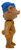Dimenmark 1983 The Bear Who Slept Through Christmas Ted E. Bear Action Figure (Loose), side view of a tan teddy bear with a blue hat.