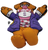 Blockbuster Video promotional plush of Fozzie Bear from the 1998 "Muppet Stars Dressed For Opening Night" series of plush. Fozzie Bear is 7-inches tall and is wearing a purple jacket with pink polka dot bowtie.