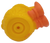 CBS 1979 Muppets squeeze toy of a 5-inch tall Big Bird from Sesame Street. Big Bird is in a seated position with hand on his chest and belly.