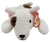 Ty Beanie Baby of Butch the Bull Terrier dog from 1998. The Bull Terrier is a breed of dog in the terrier family. There is also a miniature version of this breed, the Miniature Bull Terrier. Butch is 9-inches long and is white with brown spot on right eye and left back near tail. Butch was born 10/02/98 and retired 12/23/99.