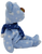 Ty Beanie Baby of Holiday Teddy from 1999. The 1999 Holiday Bear is lite blue with white snowflakes and wearing a dark blue scarf with snowflakes. The bear is 8.5-inches long and was born 12/25/99 and retired 12/25/99.