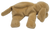 Gund 7-inch long bean bag plush of a solid brown dod with black eyes and nose. The dog also has a 2-inch long tail and has polyester fiber stuffing in head.