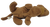 GOFFA International 7-inch long Camel bean bag plush. The camel lays flat with single hump with black eyes.