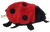 GOFFA International 6-inch long ladybug bean bag plush. The ladybug lays flat with black felt legs.
