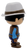 Ryan's World figure of Ryan as cowboy wearing a white cowboy hat for ages 3 & up. Ryan is wearing blue shirt, dark blue pants, brown vest and boots and white cowboy hat with brown trim and with black hair that stands 3.25-inches tall. Ryan's World is a Youtube channel that reviews toys.