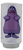 Vintage 1975 character glass of Grimace from McDonaldland Collector Series. Grimace is on opposite sides of the glass with arms extending outwards. These glasses were available at McDonalds fast food restaurants.