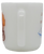 Vintage Glasbake milk glass coffee mug with "Love is another name for Mother" on one side and a woman pushing a baby in carriage on the opposite side. The mug is white milk glass with the pictures containing mostly blue and orange colors.
