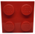 LEGO 4-stud red storage brick with slide out drawer. The brick has the 2x2 design and is 10-inches by 10-inches by 7-inches tall. Use to store LEGO bricks, manuals or fun decor.