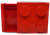 LEGO 4-stud red storage brick with slide out drawer. The brick has the 2x2 design and is 10-inches by 10-inches by 7-inches tall. Use to store LEGO bricks, manuals or fun decor.