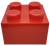 LEGO 4-stud red storage brick with slide out drawer. The brick has the 2x2 design and is 10-inches by 10-inches by 7-inches tall. Use to store LEGO bricks, manuals or fun decor.