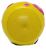 The First Years 1972 Roly Poly Clown toy by Kidde Products Inc. The clown is wearing yellow pants with purple buttons and pocket and red gloves. The clown is wearing a pink hat with blue trim and blue collar. As the clown is moved, the clown makes a metal clinking sound.