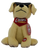 Raising Cane's chicken fingers promotional Cane plush puppy that stands 7-inches tall. The tan dog is wearing a red bandanna with Raising Cane's logo around neck and is wearing a pair of sunglasses. The puppy barks when you press front left paw.