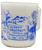 Vintage Hazel-Atlas Davy Crockett Famous Frontiersman 1786-1836 milk glass mug with blue. The mugs were produced sometime in the 1940's or 1950's. The mug is 3-inches tall and 2.75-inches wide without handle and has Davy Crockett firing his rifle with a Native American with a spear in the distance and a Native American with a tomahawk the opposite side of Davy Crockett.