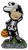 Disney's Mickey Mouse Halloween 6-inch garden statue wearing a skeleton costume with jack-o-lantern pail. Mickey Mouse is standing on a base that looks like a grey rocks.