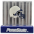 Penn State University plastic coin sorter/holder featuring the Penn State football helmet. The sorter tubes allow for the separation of Pennies, Nickels, Dimes and Quarters. The individual tubes open on the bottom for easy access. The sorter is 7-inches wide by 7-inches tall and 2.75-inches thick.