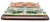 Pro Player Stadium, now known as Hard Rock Stadium is the home of the Miami Dolphins. The detailed replica stadium was done by The Danbury Mint. The Pro Player Era (1996–2005): In 1996, apparel brand Pro Player acquired the naming rights. During this period, the stadium hosted iconic sporting events, including Super Bowl XXXIII (1999) and Super Bowl XLI (2007). It was also the home field where the Florida Marlins secured their first World Series Championship in 1997. The base measures 6-inches long by 5.5-inches wide and the height of the stadium is 2-inches tall.