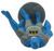 Applause 1988 DC Comics 3.5-inch tall figure of Batman. The PVC figure features Batman wearing his grey and blue suit with gold utility belt.  He is standing on a grey brick stand with both of his left arm raised and right arm to the side.