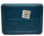 Vintage 1990's Igloo Polar Six cooler that will hold a six-pack of beverages or food. The body of the cooler is teal with white lid and purple handle. The lid flips open to reveal a 9-inch wide by 6.5-inch deep by 6-inch high area. The overall cooler size is 10.25-inches wide by 7-inches deep by 7.25-inches High.