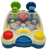 Sesame Street Bop-N-Boing preschool pinball game by TYCO. The 1998 pinball game is designed for preschool age kids with lights and sounds. The toy operates on 3 AA batteries. When the pinball strikes the target for a specific character, it triggers a unique mechanical action accompanied by lights and sounds. The Elmo circle spins around while making a sound. Oscar the Grouch pops out of his trash can and says phrases like "Hey, watch out!" Cookie Monster pops out from behind his cookie and yells phrases like "Great shot!"