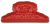 McDonald's 1980 red plastic cookie stamp featuring Ronald McDonald from the shoulders up. Ronald McDonald is a clown who is the primary mascot of the McDonald's all-American restaurant chain for over 50 years. The cookie stamp is 3.5-inches by 3.25-inches in size with a depth of 1/4-inch.
