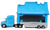 Disney Cars Race-O-Rama #3 King Gray the hauler for Dinoco #43 The King Racing, die cast tractor trailer. The blue truck is branded with Dinoco logos, the number 43, and "the King" text.
