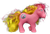 Vintage Hasbro 1987 G1 My Little Pony Princess Ponies Princess Sunbeam. Princess Sparkle is a pink pony with yellow and purple glitter hair and Amethyst in a silver circle on body. Princess Sunbeam was Made in China.