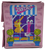 Mattel 1988 Barbie doll/wardrobe pink vinyl carrying case with storefront graphics. The case has hinged lid with turn closure and comes with cardboard dividers and hanging area to hold and separate outfits. The case is 12-inches tall by 10-inches wide and is 5-inches deep.