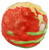 Mutant Monster Ball that is orange with blonde top. The mutant has a green scorpion across face with tail ending at back of the head, The ball has a 3-inch diameter and is made of foam.
