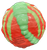 Mutant Monster Ball that is orange with blonde top. The mutant has a green scorpion across face with tail ending at back of the head, The ball has a 3-inch diameter and is made of foam.