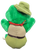 Roni Toy 1987 alligator 9-inch plush wearing safari outfit. The alligator is in a seated position with brown pants, vest and hat. The alligator was Made in Korea.