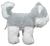 Great Wolf Lodge exclusive 10.5-inch gray wolf plush from the Fiesta Toy Walk-Your-Petz line of plush. The gray wolf is 10.5-inches tall and 10.5-inches long by and 5-inches wide.