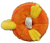 Worlds of Wonder 1985 Fay Fob orange bird plush hand puppet from Teddy Ruxpin. Fay, also known as Fay Fob, is the wife of Frank Fob. She appears in several episodes of the series, though most prominently in Uncle Grubby. She sits at 10-inches tall and extends up to 15-inches tall when neck is extended. Her base is 7-inches wide and 9-inches deep and was Made in China.