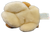 Vintage 1980 Wallace Berrie & Co small bean bag plush of Cream Puff a sleeping puppy. Cream Puff is 5-inches long with pink snout and wearing a green Santa hat. The bean bag plush was Made in Korea.
