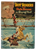 Whitman 1957 First Edition Roy Rogers and Dale Evans in River of Peril hardcover book by Cole Fannin and illustrated by Michael Arens. Despite Roy's attempts to keep Dale away from danger, she joins the action. The story follows the duo as they thwart a gang of outlaws led by a mysterious mastermind. Tailored for a youth audience, the book avoids fatal violence but is packed with gunplay, fistfights, and thrilling action scenes set in the rapids of the Bitter River. The book contains 282 pages.