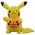 Halloween Pokémon Pikachu 8-inch tall plush by Wicked Cool Toys in 2020 for ages 2+. Halloween Pikachu is holding a jack-o-lantern and has smile on his face. Pikachu is an Electric type Pokémon introduced in Generation 1. Pikachu has a base Special stat of 50 and has a base Defense of 30.