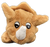 GOFFA International 7-inch long brown Triceratops bean bag plush. The Triceratops lays flat with 2 brown horns and 1 white horn.