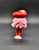American Greetings Strawberry Shortcake 3-inch tall figure of French Crepe Suzette. In 2003, Crepes Suzette became a fair-skinned girl and has purple eyes and straight, long pastel pink hair. She wears a red beret with a purple ribbon around it and a cherry. Her outfit consists of a white t-shirt with a purple collar with a cherry, red jeans with a purple cuff, and purple flats with red bows.