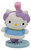 McDonald's Happy Meal Toy 2011 Hello Kitty #1 Ice Skating Hello Kitty (Loose), close-up of the white Hello Kitty figure wearing a blue ice-skating outfit and purple bow, posed on a light blue snowflake base.