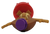 McDonald's Happy Meal toy of Alex the lion from the 2012 Madagascar 3: Europe's Most Wanted.  Alex is wearing a purple hat and stands on a red stand that makes him bend forward when pressed down. The US set consists of 6 different toys and was available May 25th to June 14th, 2012.