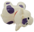 Kidoozie Funtime Tractor replacement cow figure. The hard plastic cow is white with purple spots and wears a red collar and bell. The cow is 2-inches long and 1.75-inches wide and 2.75-inches tall.
