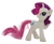 McDonald's Happy Meal Toy 2011 My Little Pony Rarity toy figure. Rarity is a fictional character who appears in the fourth incarnation of Hasbro's My Little Pony toyline and media franchise, beginning with My Little Pony: Friendship Is Magic. She is a close friend of Twilight Sparkle, serving as a core member of the group of main characters collectively known as the Mane Six. The series contains 8 different ponies and was available January 21 - February 17, 2011.